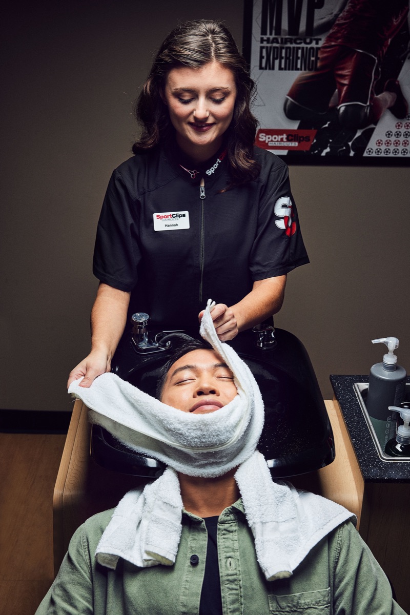 Sport Clips hot steamed towel treatment